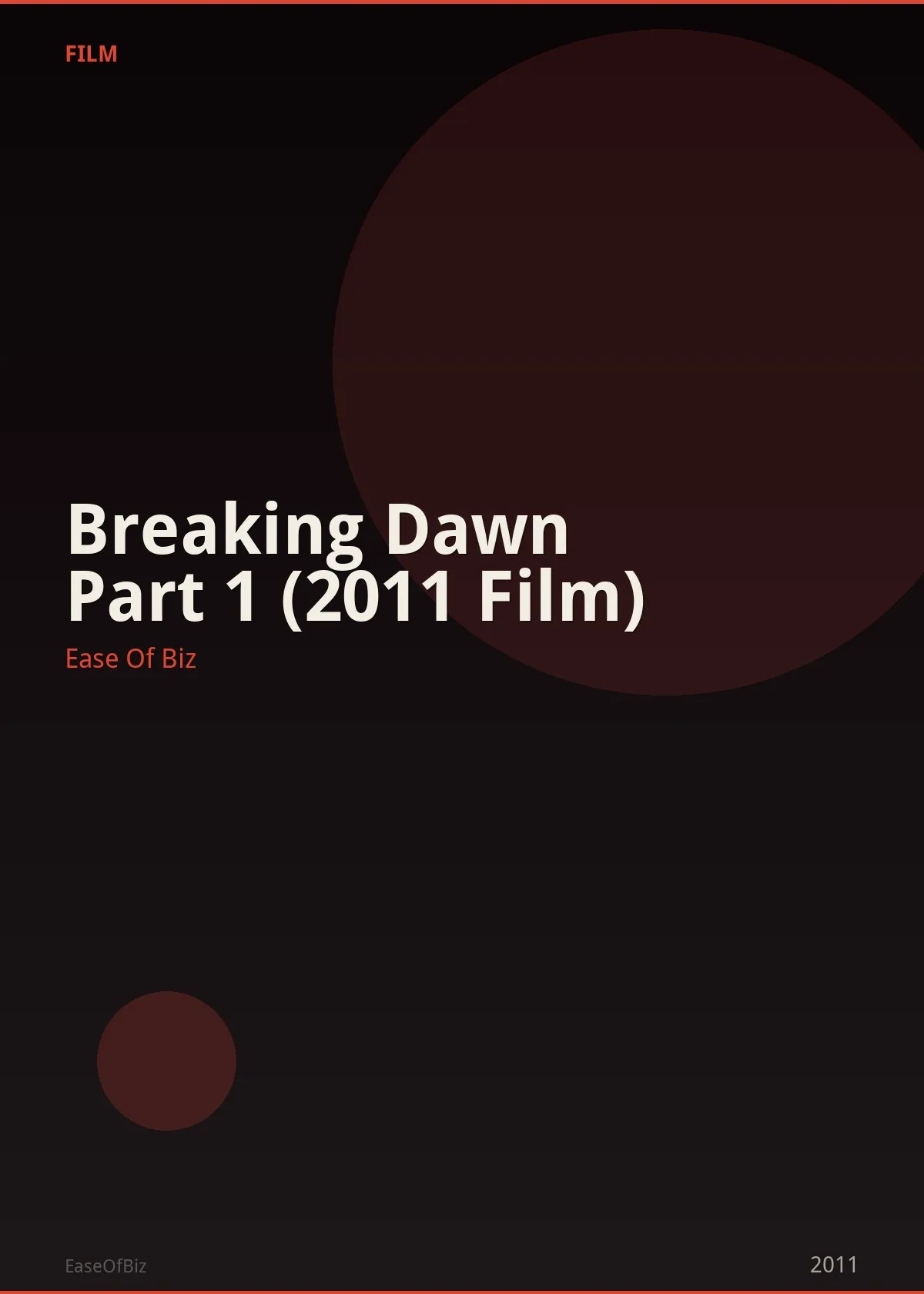 Breaking Dawn Part 1 (2011 Film)