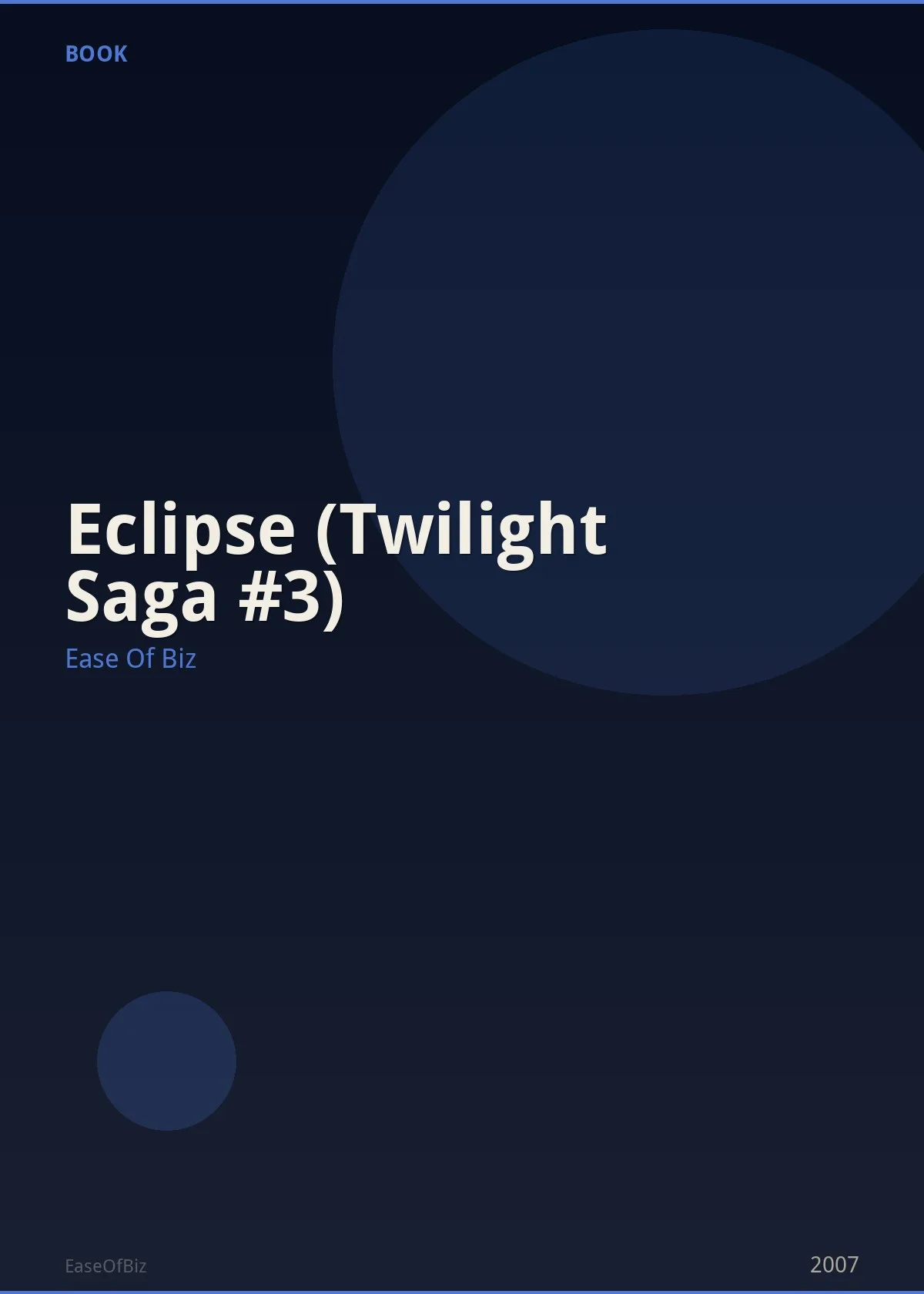 Eclipse (Twilight Saga #3)