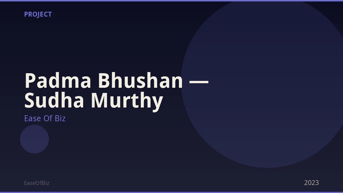 Padma Bhushan — Sudha Murthy