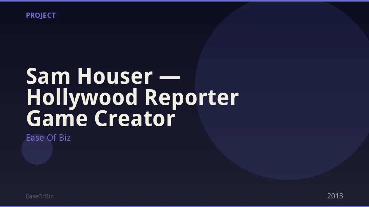 Sam Houser — Hollywood Reporter Game Creator