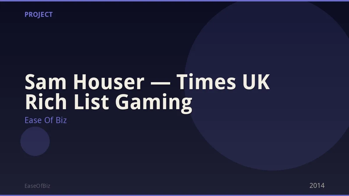 Sam Houser — Times UK Rich List Gaming