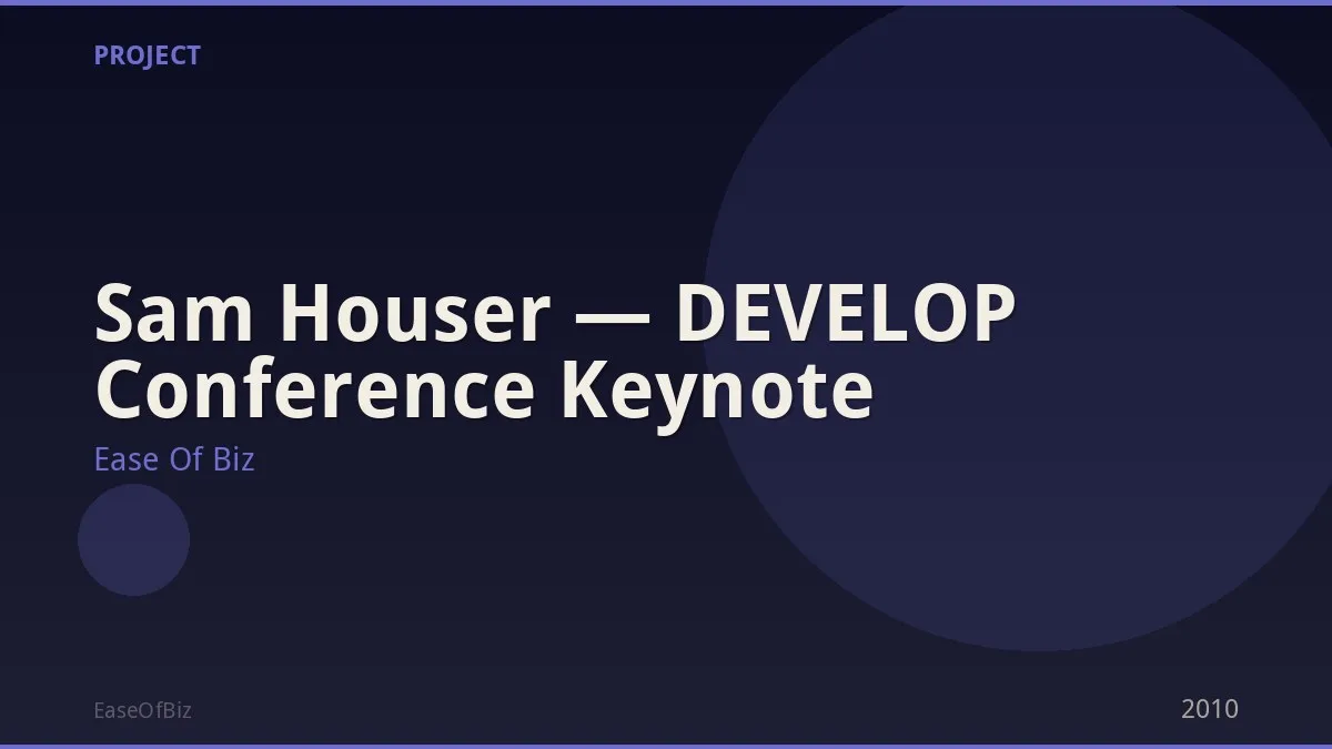 Sam Houser — DEVELOP Conference Keynote
