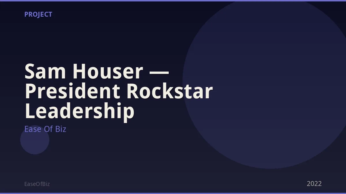 Sam Houser — President Rockstar Leadership