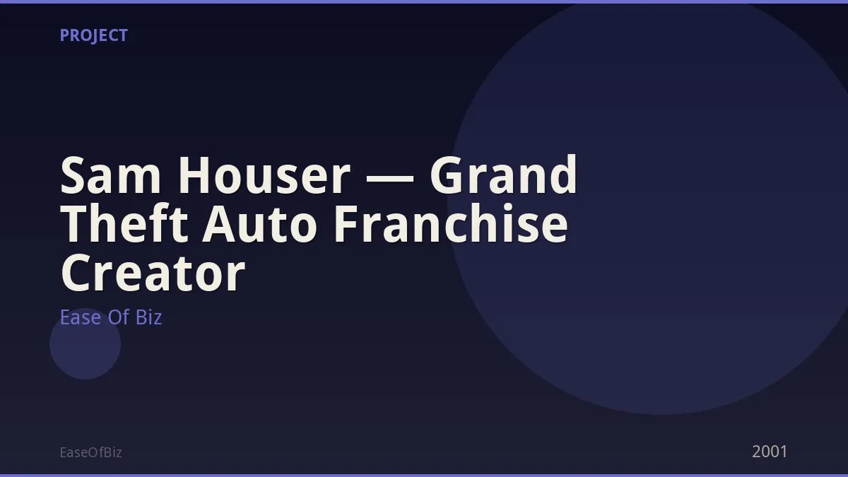 Sam Houser — Grand Theft Auto Franchise Creator