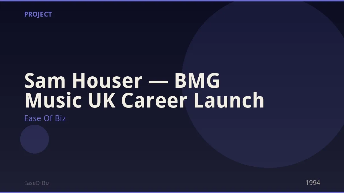 Sam Houser — BMG Music UK Career Launch