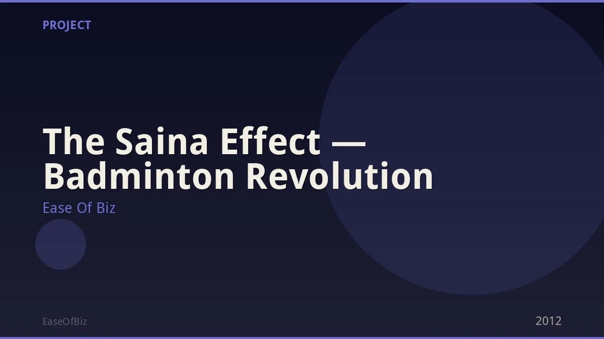 The Saina Effect — Badminton Revolution