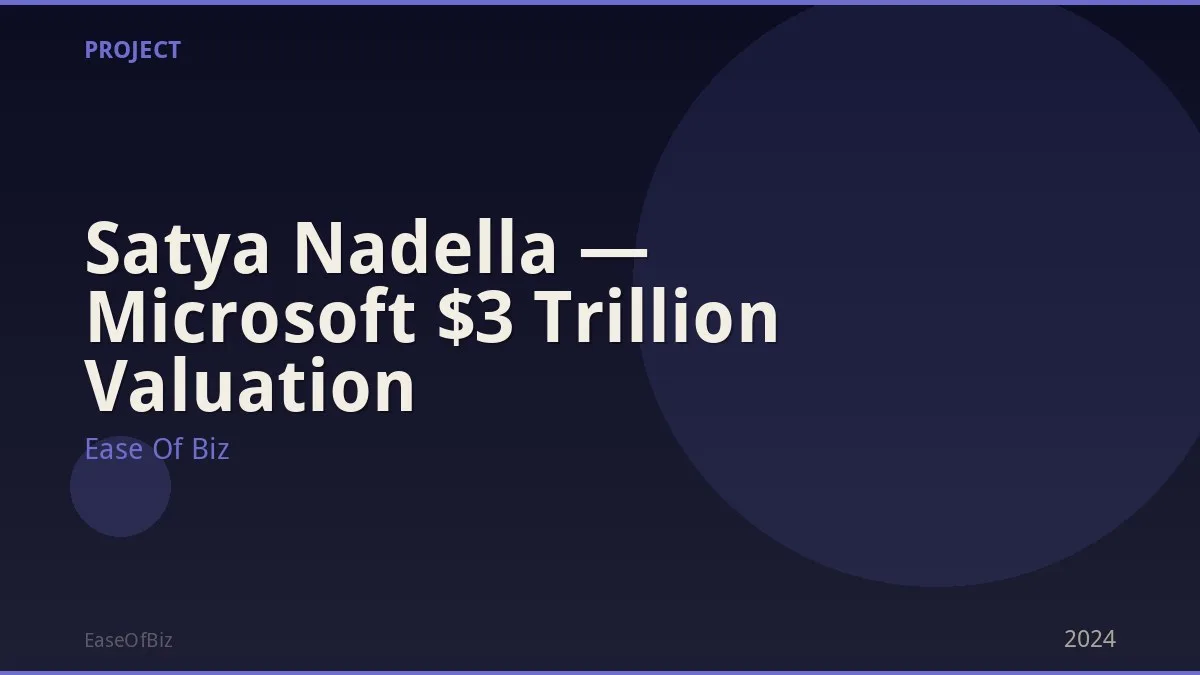 Satya Nadella — Microsoft $3 Trillion Valuation