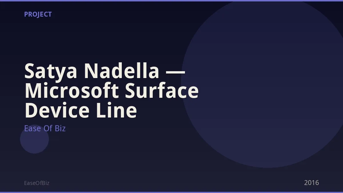 Satya Nadella — Microsoft Surface Device Line