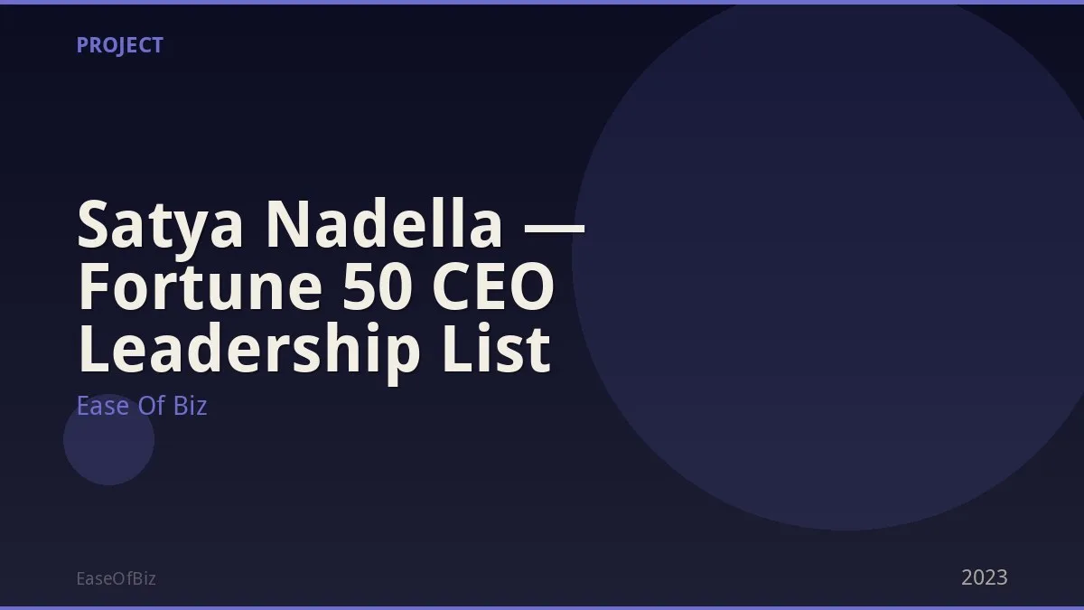 Satya Nadella — Fortune 50 CEO Leadership List