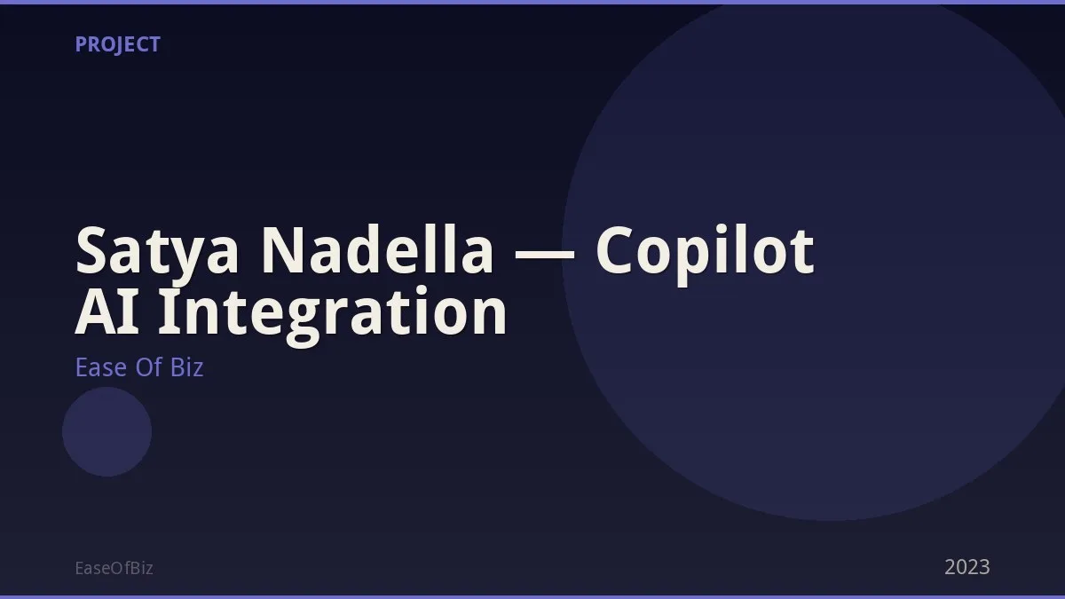Satya Nadella — Copilot AI Integration