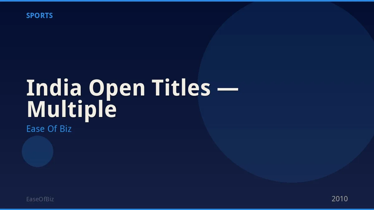 India Open Titles — Multiple