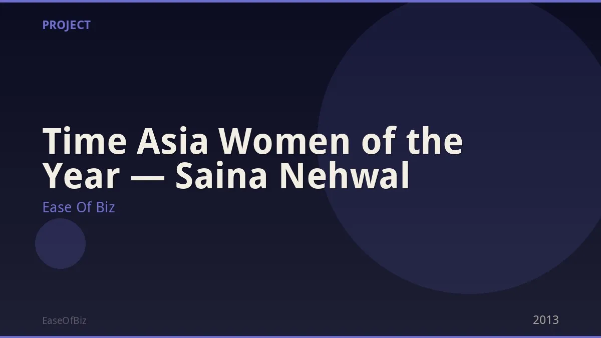 Time Asia Women of the Year — Saina Nehwal