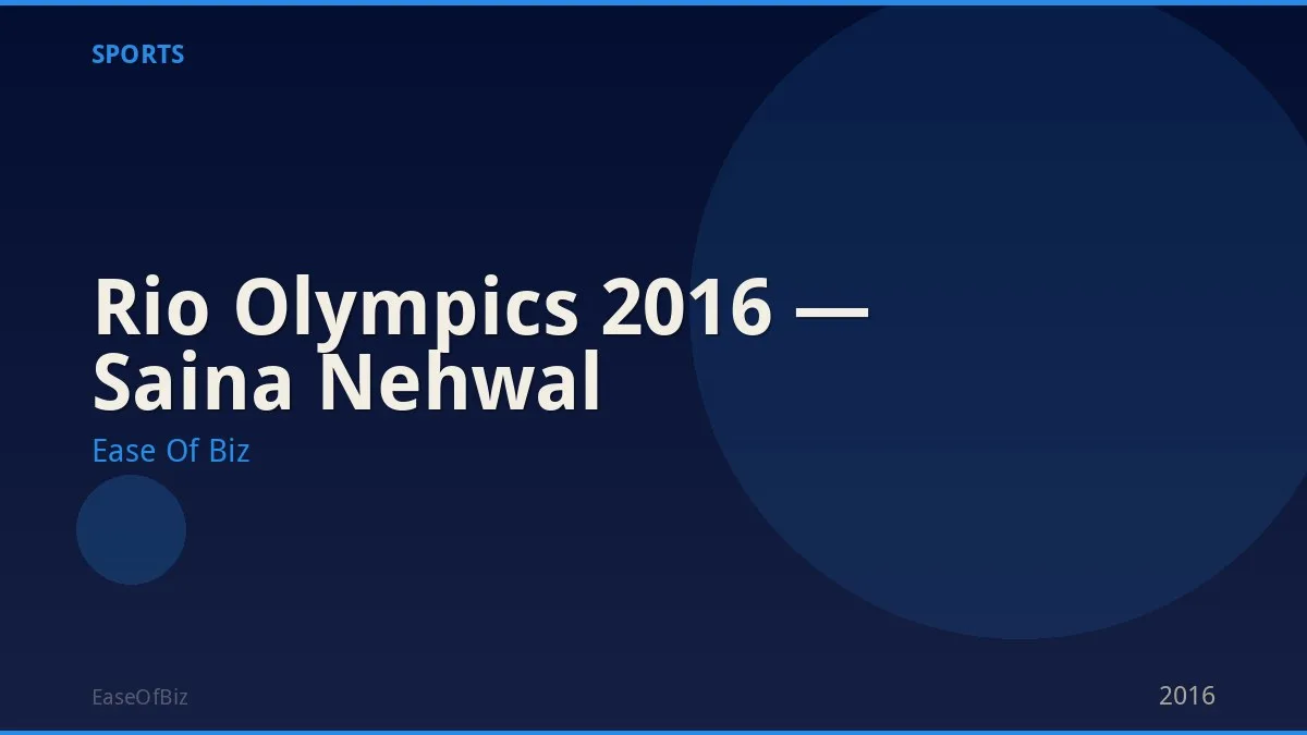 Rio Olympics 2016 — Saina Nehwal