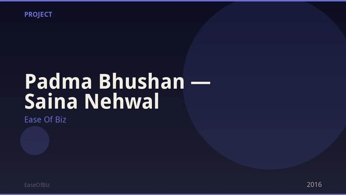 Padma Bhushan — Saina Nehwal