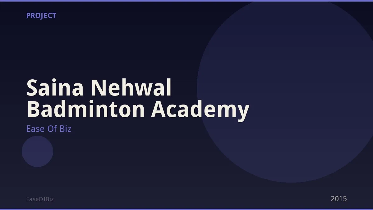 Saina Nehwal Badminton Academy