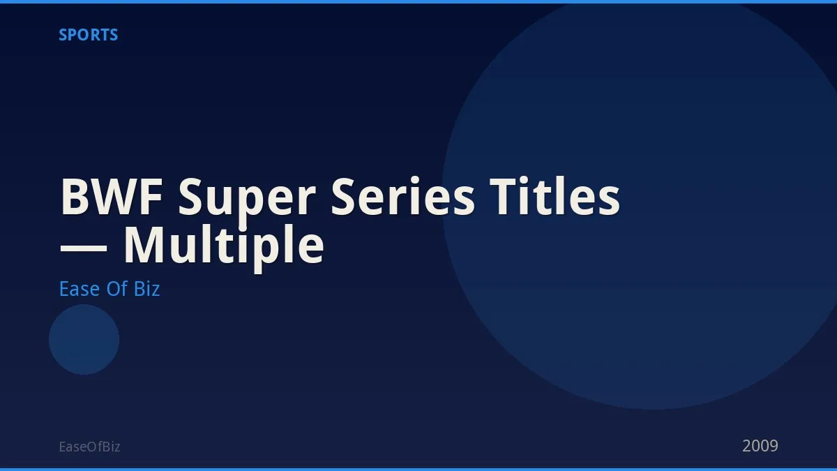 BWF Super Series Titles — Multiple
