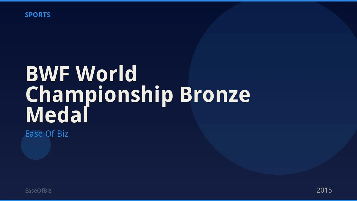 BWF World Championship Bronze Medal