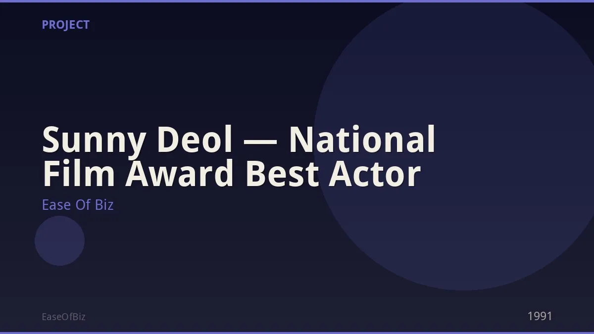 Sunny Deol — National Film Award Best Actor