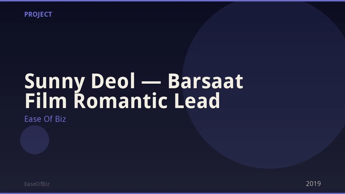 Sunny Deol — Barsaat Film Romantic Lead