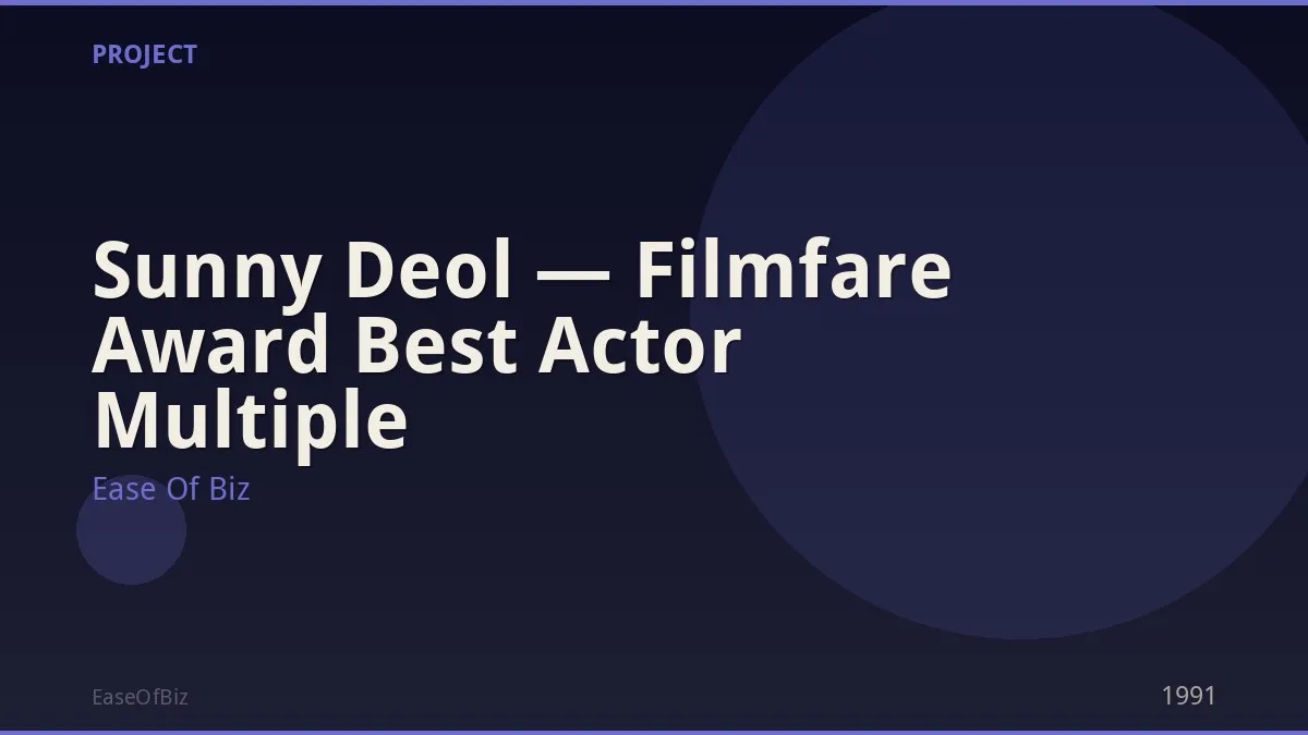 Sunny Deol — Filmfare Award Best Actor Multiple