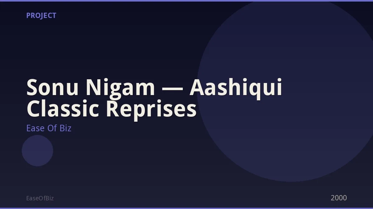 Sonu Nigam — Aashiqui Classic Reprises