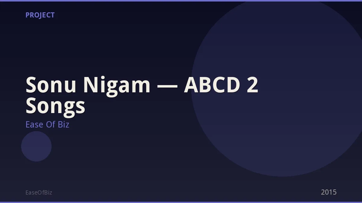 Sonu Nigam — ABCD 2 Songs
