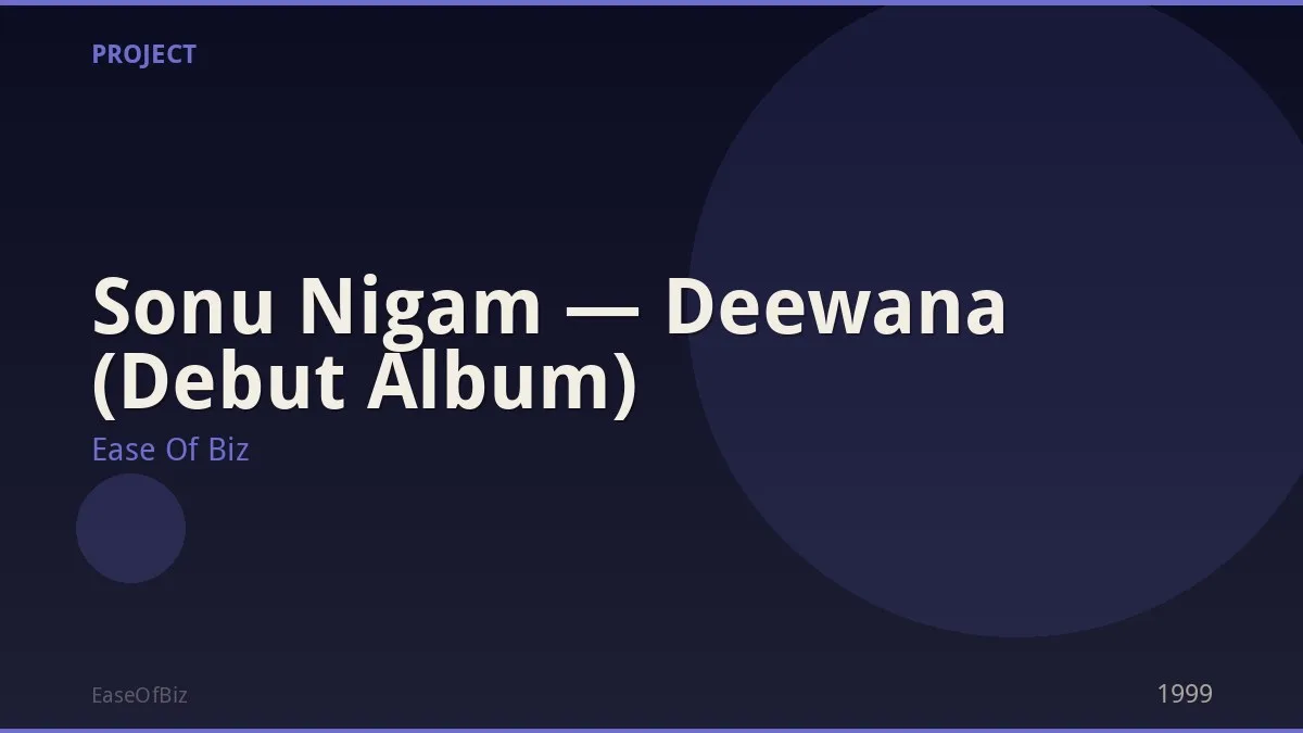 Sonu Nigam — Deewana (Debut Album)