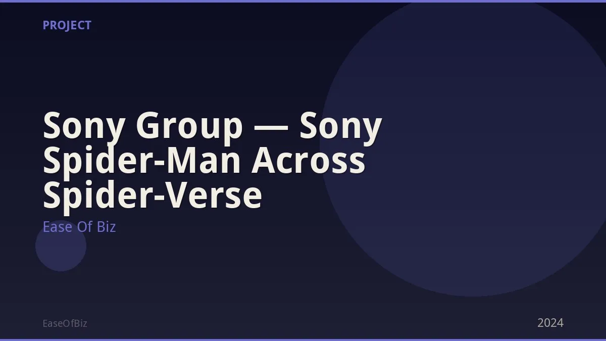 Sony Group — Sony Spider-Man Across Spider-Verse