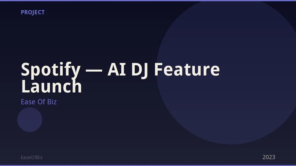 Spotify — AI DJ Feature Launch