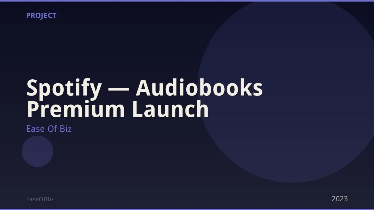 Spotify — Audiobooks Premium Launch