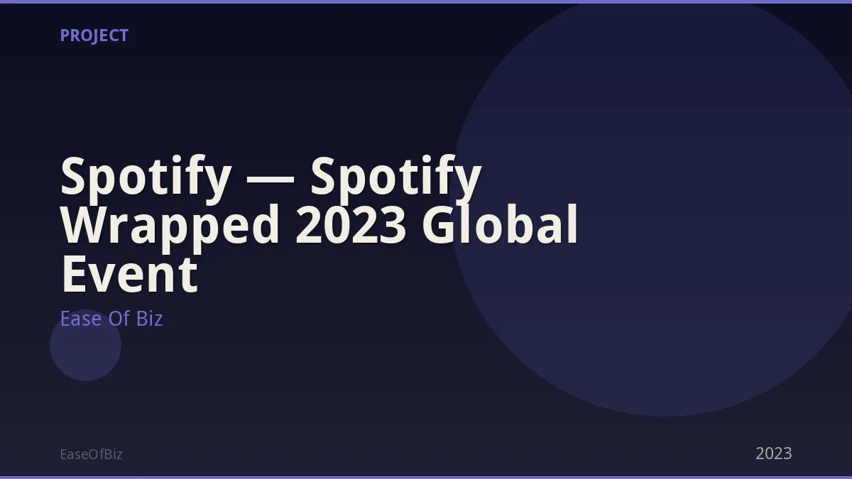 Spotify — Spotify Wrapped 2023 Global Event