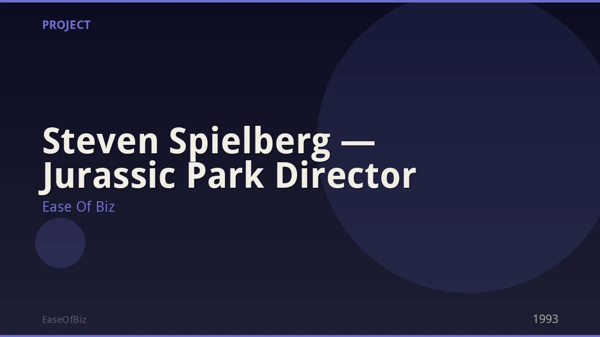 Steven Spielberg — Jurassic Park Director
