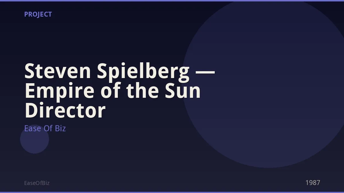 Steven Spielberg — Empire of the Sun Director