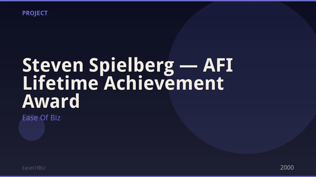 Steven Spielberg — AFI Lifetime Achievement Award