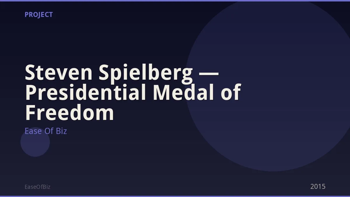 Steven Spielberg — Presidential Medal of Freedom