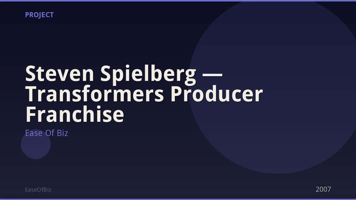 Steven Spielberg — Transformers Producer Franchise