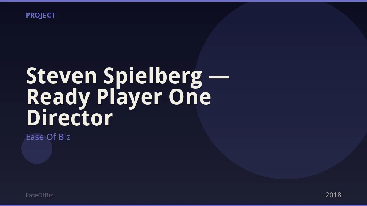 Steven Spielberg — Ready Player One Director