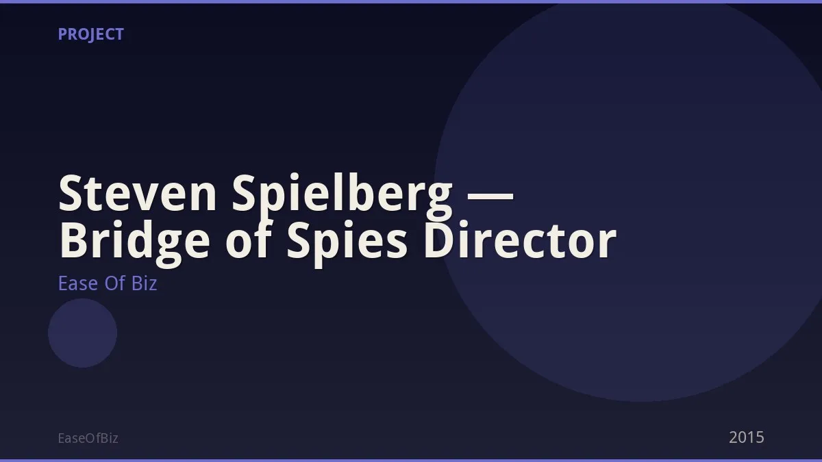Steven Spielberg — Bridge of Spies Director