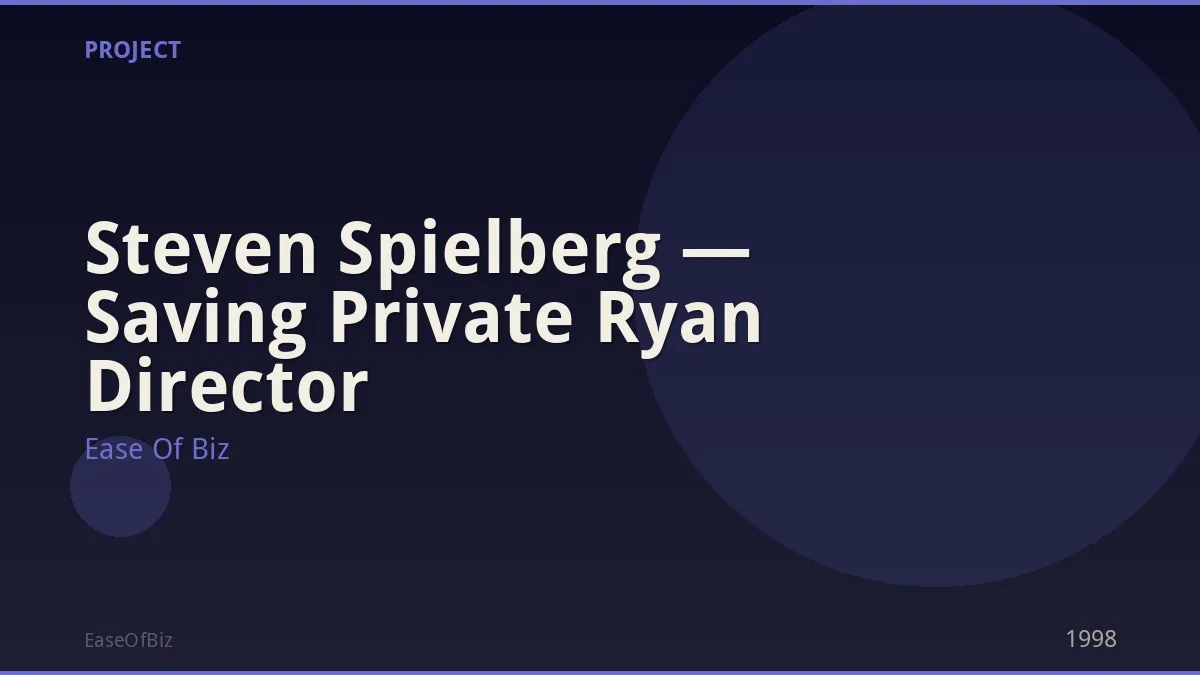 Steven Spielberg — Saving Private Ryan Director