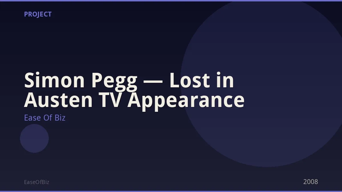 Simon Pegg — Lost in Austen TV Appearance