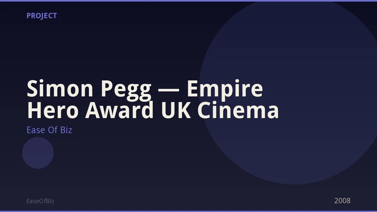 Simon Pegg — Empire Hero Award UK Cinema