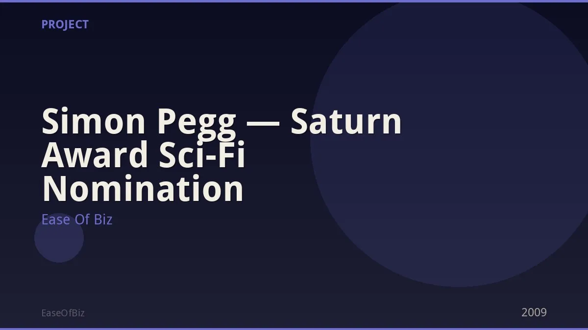 Simon Pegg — Saturn Award Sci-Fi Nomination