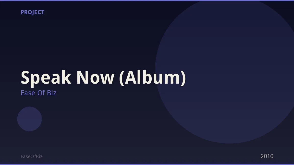 Speak Now (Album)