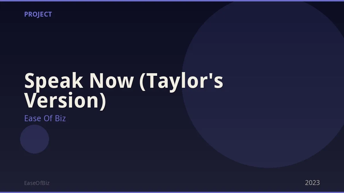 Speak Now (Taylor's Version)
