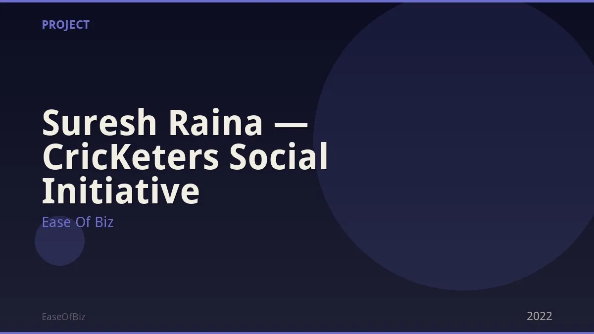 Suresh Raina — CricKeters Social Initiative