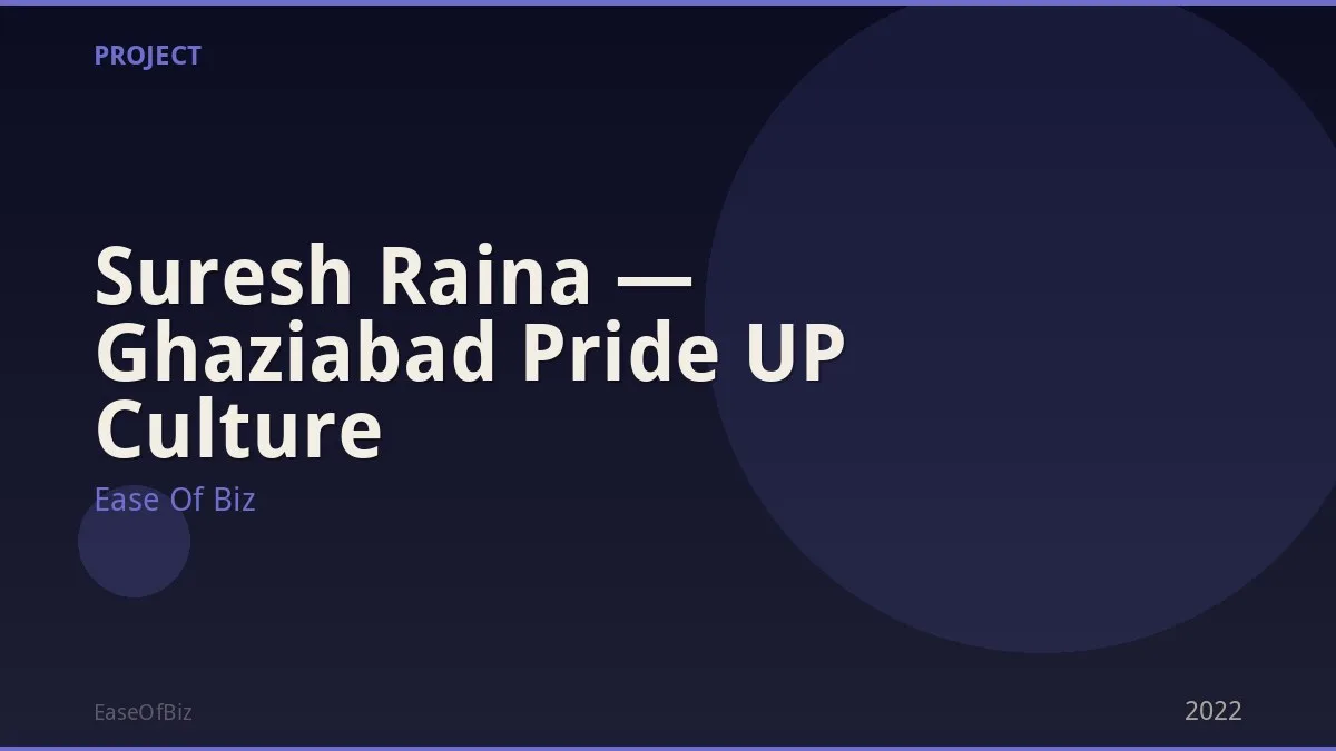 Suresh Raina — Ghaziabad Pride UP Culture