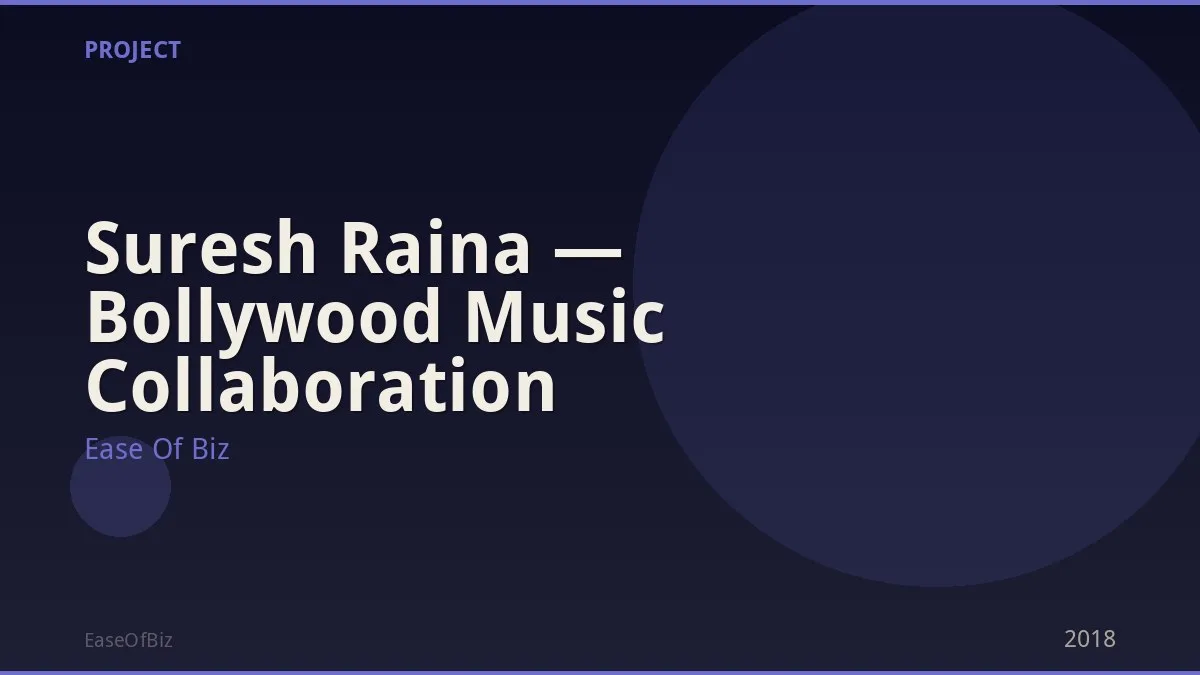 Suresh Raina — Bollywood Music Collaboration