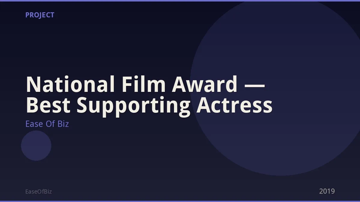 National Film Award — Best Supporting Actress