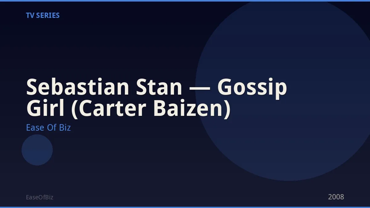 Sebastian Stan — Gossip Girl (Carter Baizen)