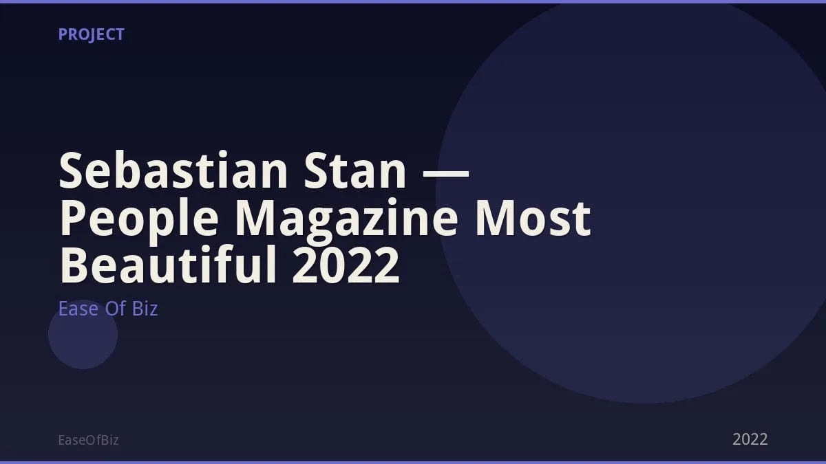 Sebastian Stan — People Magazine Most Beautiful 2022